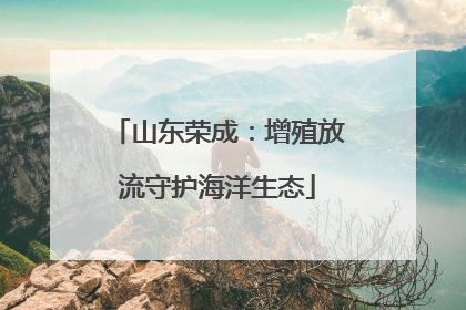 山东荣成：增殖放流守护海洋生态