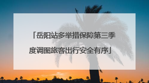 岳阳站多举措保障第三季度调图旅客出行安全有序