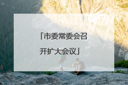 市委常委会召开扩大会议