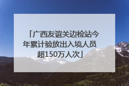 广西友谊关边检站今年累计验放出入境人员超150万人次