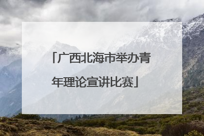 广西北海市举办青年理论宣讲比赛