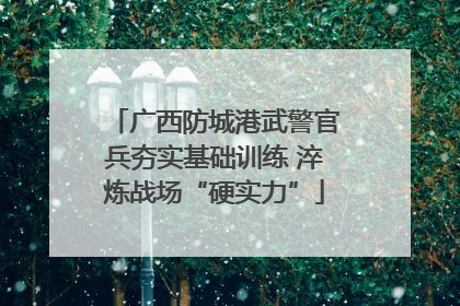 广西防城港武警官兵夯实基础训练 淬炼战场“硬实力”