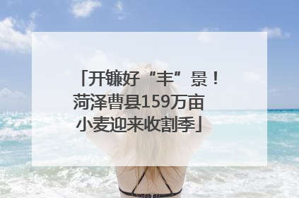 开镰好“丰”景！菏泽曹县159万亩小麦迎来收割季
