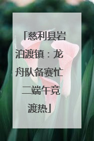 慈利县岩泊渡镇：龙舟队备赛忙 二端午竞渡热