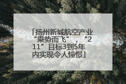 扬州新城航空产业“乘势而飞”，“211”目标3到5年内实现令人憧憬