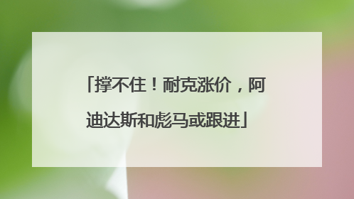 撑不住！耐克涨价，阿迪达斯和彪马或跟进