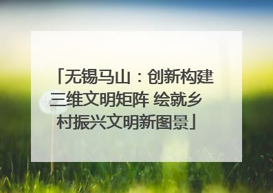 无锡马山：创新构建三维文明矩阵 绘就乡村振兴文明新图景