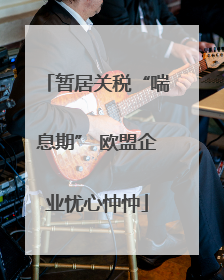 暂居关税“喘息期” 欧盟企业忧心忡忡