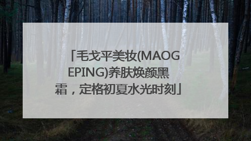 毛戈平美妆(MAOGEPING)养肤焕颜黑霜，定格初夏水光时刻