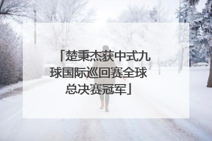 楚秉杰获中式九球国际巡回赛全球总决赛冠军