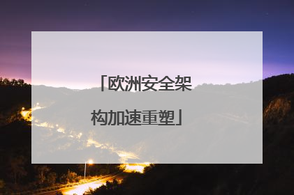 欧洲安全架构加速重塑