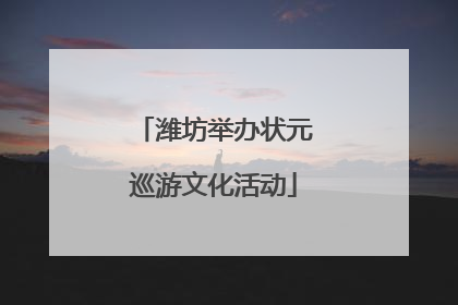 潍坊举办状元巡游文化活动