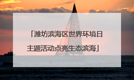 潍坊滨海区世界环境日主题活动点亮生态滨海