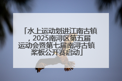 水上运动划进江南古镇，2025南浔区第五届运动会暨第七届南浔古镇桨板公开赛启动
