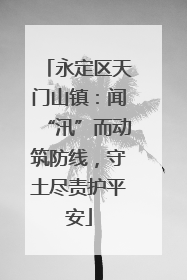 永定区天门山镇：闻“汛”而动筑防线，守土尽责护平安