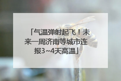 气温弹射起飞！未来一周济南等城市连报3~4天高温