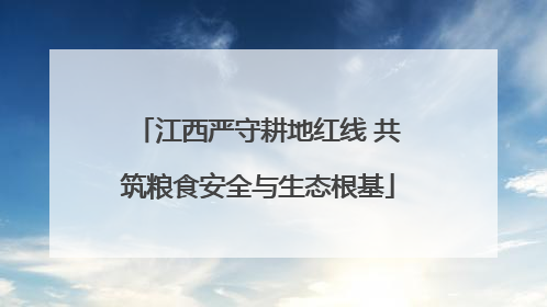 江西严守耕地红线 共筑粮食安全与生态根基