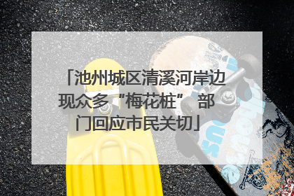 池州城区清溪河岸边现众多“梅花桩” 部门回应市民关切