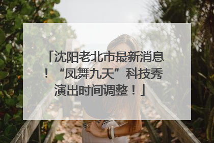 沈阳老北市最新消息！“凤舞九天”科技秀演出时间调整！