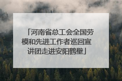 河南省总工会全国劳模和先进工作者巡回宣讲团走进安阳鹤壁