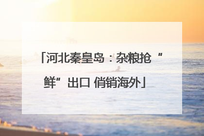 河北秦皇岛：杂粮抢“鲜”出口 俏销海外