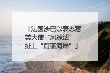 法国涉巴以表态惹美大使“风凉话” 扯上“蔚蓝海岸”