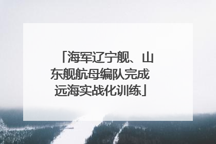 海军辽宁舰、山东舰航母编队完成远海实战化训练