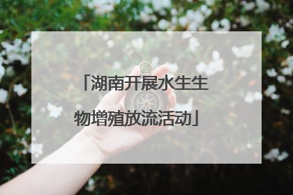 湖南开展水生生物增殖放流活动