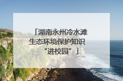 湖南永州冷水滩生态环境保护知识“进校园”