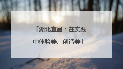 湖北宜昌：在实践中体验美、创造美