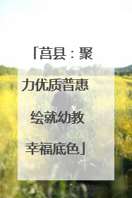 莒县：聚力优质普惠 绘就幼教幸福底色