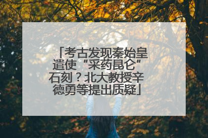 考古发现秦始皇遣使“采药昆仑”石刻？北大教授辛德勇等提出质疑