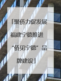 聚侨力促发展 福建宁德推进“侨见宁德”品牌建设