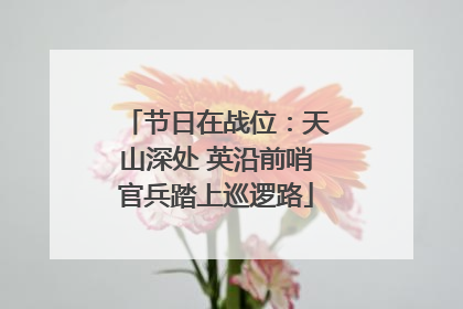 节日在战位：天山深处 英沿前哨官兵踏上巡逻路