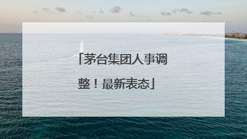 茅台集团人事调整！最新表态