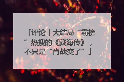 评论丨大结局“霸榜”热搜的《藏海传》，不只是“肖战变了”