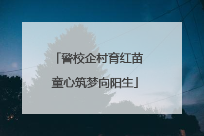 警校企村育红苗 童心筑梦向阳生