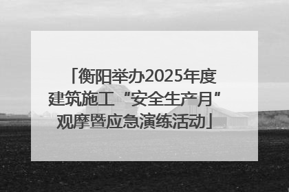 衡阳举办2025年度建筑施工“安全生产月”观摩暨应急演练活动
