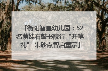 衡阳智星幼儿园：52名萌娃石鼓书院行“开笔礼” 朱砂点智启童蒙