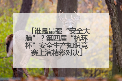谁是最强“安全大脑”？第四届“杭环杯”安全生产知识竞赛上演精彩对决