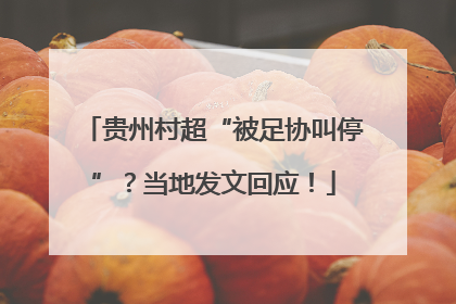 贵州村超“被足协叫停”？当地发文回应！