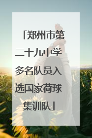 郑州市第二十九中学多名队员入选国家荷球集训队