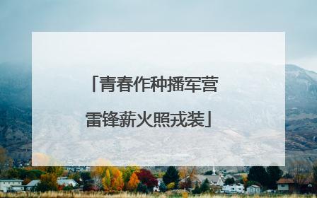 青春作种播军营 雷锋薪火照戎装