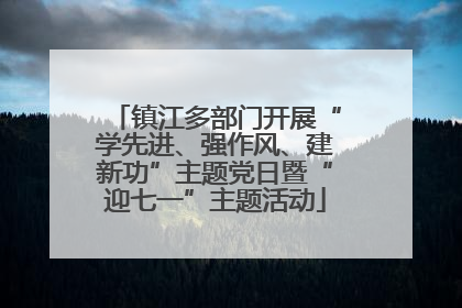 镇江多部门开展“学先进、强作风、建新功”主题党日暨“迎七一”主题活动
