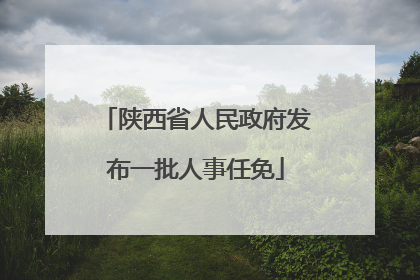 陕西省人民政府发布一批人事任免