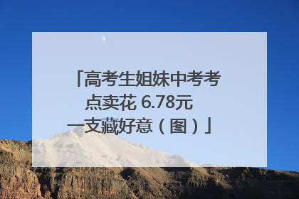 高考生姐妹中考考点卖花 6.78元一支藏好意（图）