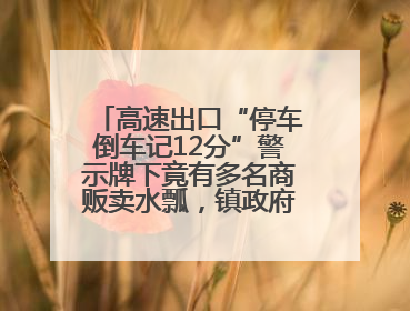 高速出口“停车倒车记12分”警示牌下竟有多名商贩卖水瓢，镇政府：系流动摊位，已多次劝离