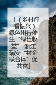 （乡村行·看振兴）绿色出行催生“绿色收益” 浙江瑞安“村企联合体”促共富